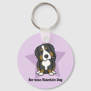 Porte-clés Kawaii Star Bernese Porte - clé de chiens de monta
