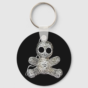 Porte-clés Kawaii White Voodoo Doll Funny Magic Toy