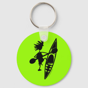 Porte-clés Kayak Canoe Joyful Silhouette