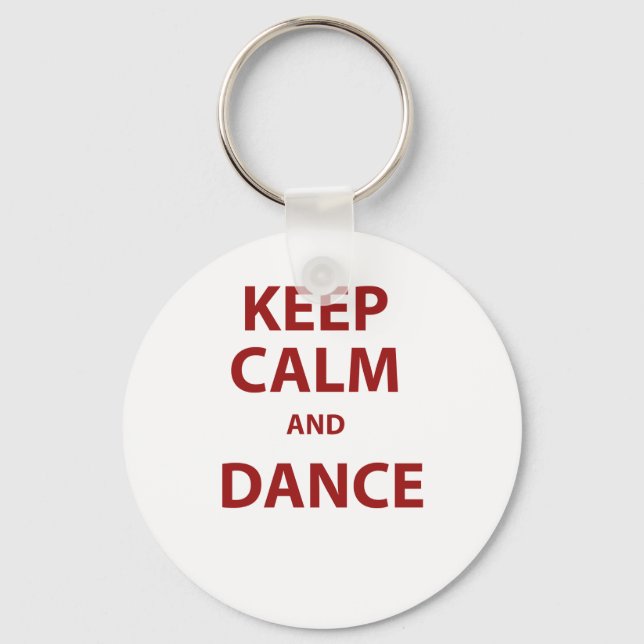 Porte-clés Keep Calm and Dance (Recto)
