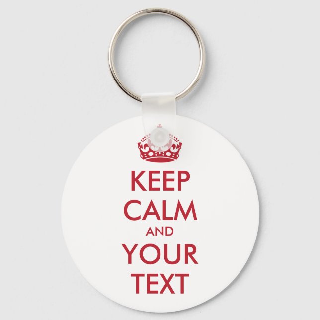 Porte-clés KEEP CALM and YOUR TEXT (Recto)
