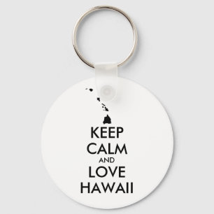 Porte-clés KEEP CALM et LOVE HAWAII personnalisables