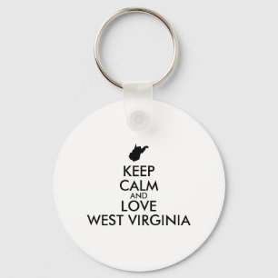 Porte-clés KEEP CALM et LOVE WEST VIRGINIA