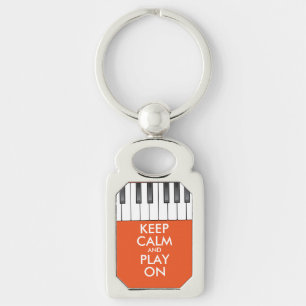 Porte-clés KEEP CALME personnalisé et JOUER ON - piano clavie