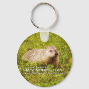 Porte-clés Keep the Spirit of Groundhog Day keychain