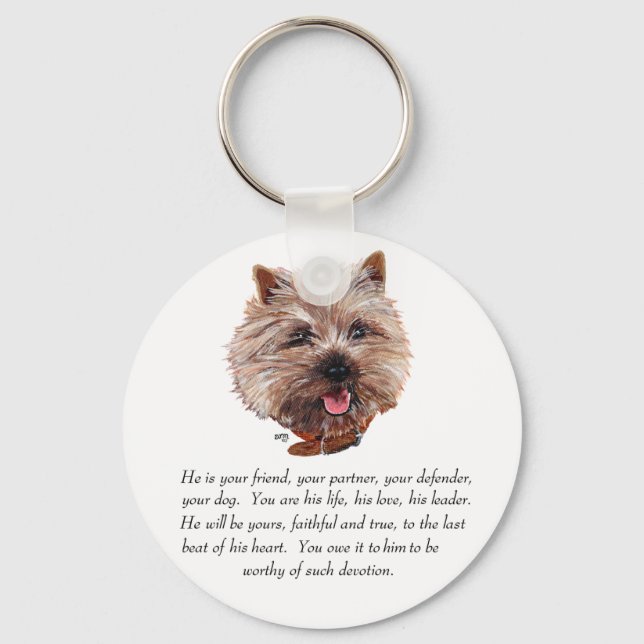 Porte-clés Keepsake Cairn Terrier - Male (Recto)