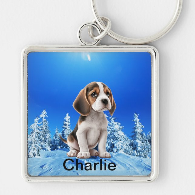 Porte-clés Keepsaké personnalisé votre animal de compagnie ch (Devant)