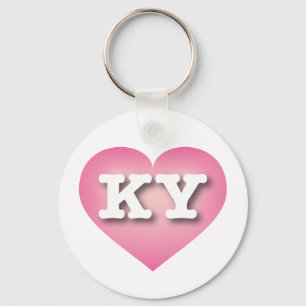 Porte-clés Kentucky Rose Fade Heart - J'aime KY