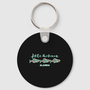 Porte-clés Ketchikan capitale de la pêche au saumon d'art aut
