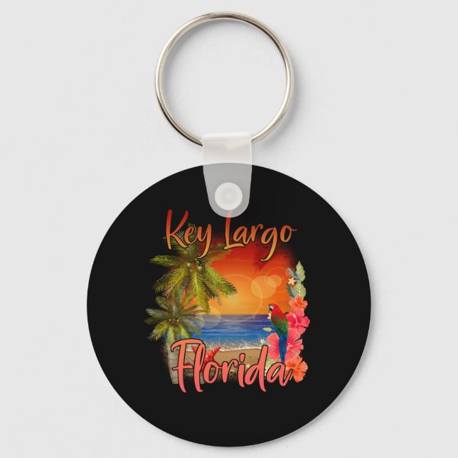 Porte-clés Key Largo Florida Keys Tropical Beach Sunset (Recto)