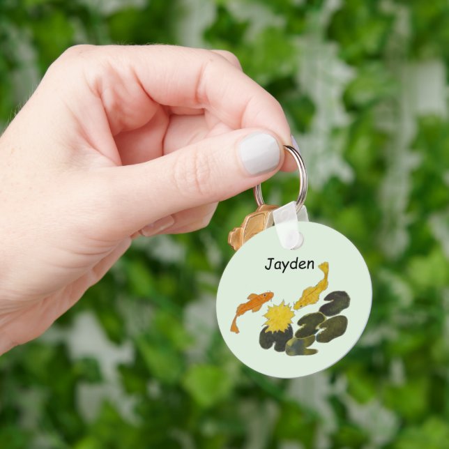Porte-clés Keychain - Koi and Lily Pads (main)