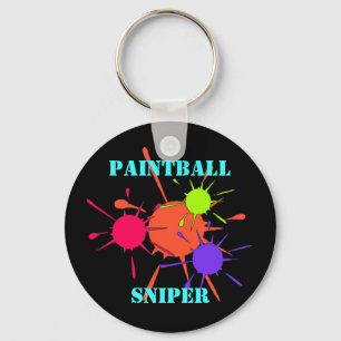 PORTE-CLÉS KEYCHAIN PAINTBALL SNIPER ALL CLOSE IN PAINT SHOTS
