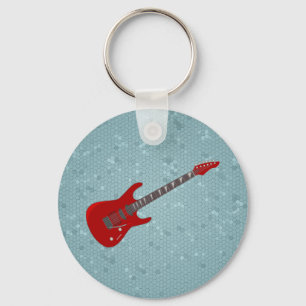 Porte-clés Keychain with electric guitar  illustration