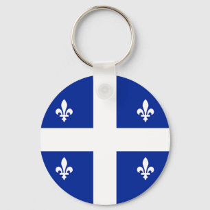 Porte-clés Keychain with Flag of Quebec, Canada