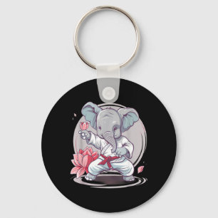 Porte-clés Kickboxing Éléphant Karaté Taekwondo Jiu-Jitsu MMA