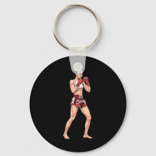 Porte-clés Kickboxing Stance Thai Boxing A Muay Thai Fighter