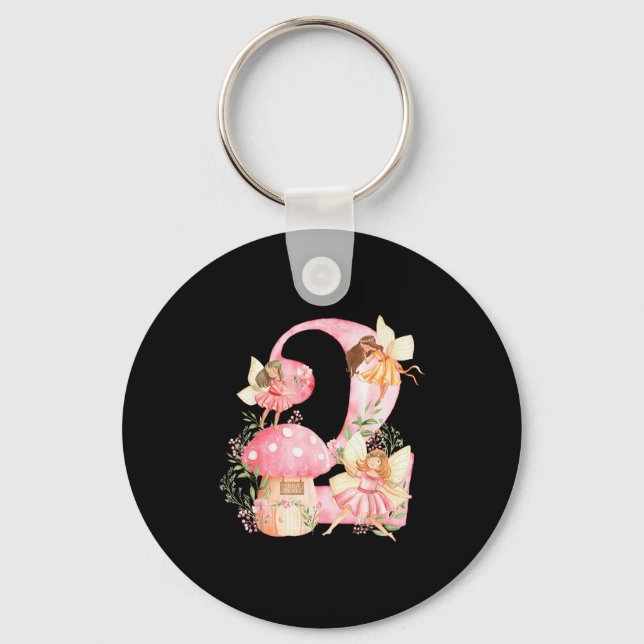 Porte-clés Kids Fairy 2nd Birthday Girl Party Magical Fairy B (Recto)