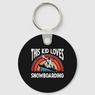 Porte-clés Kids Snowboard Art Snowboard Winter Cool Snowbo
