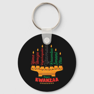 Porte-clés Kinara Sept Bougies Principes De Kwanzaa Happy K