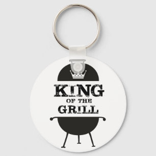 Porte-clés King Of The Grill, Black White Crown