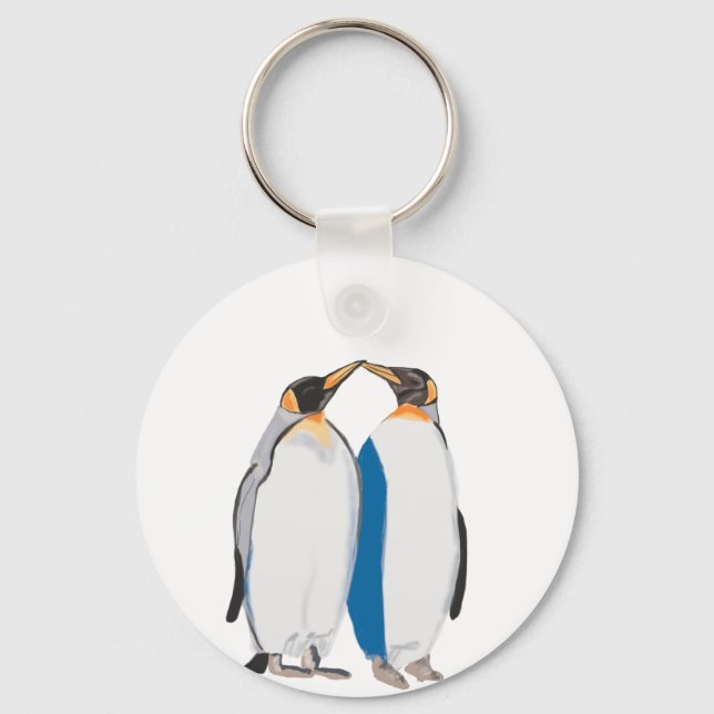 Porte-clés King Penguin Pair embrasser (Recto)