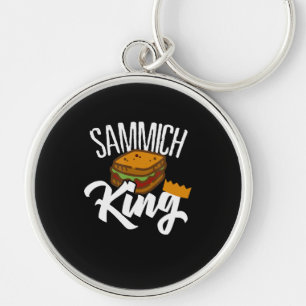 Porte-clés King Sandwich Fars Day Alimentation Diète Chef Art