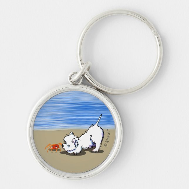 Porte-clés KiniArt Beach Westie (Devant)