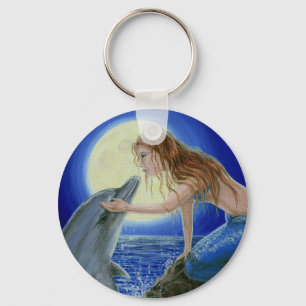Porte-clés Kiss Me Mermaid & Dolphin Imaginaire porte - clé