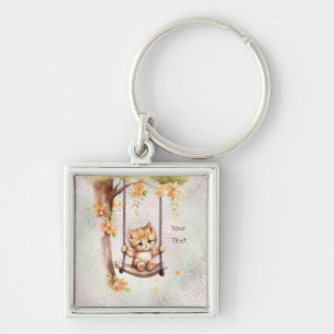 Porte-clés Kitten sur un Porte - clé à aile