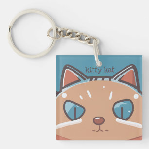 Porte-clés Kitty Chat Faced