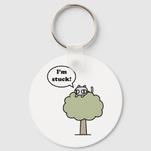 Porte-clés Kitty Coincé Dans L'Arbre