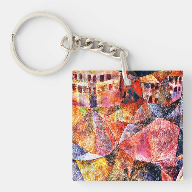 Porte-clés Klee - L'Hôtel, célèbre peinture, (Devant)