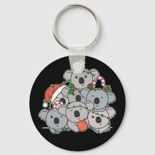 Porte-clés Koala Christmas Tree Drôle animal Noël Keycha