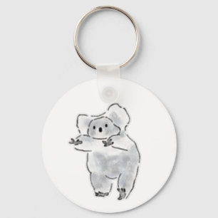 Porte-clés Koala Gris Fluffy Tend Les Bras
