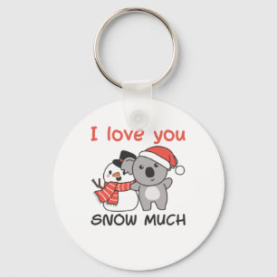 Porte-clés Koala I Love You Snow Much Snowman Pun