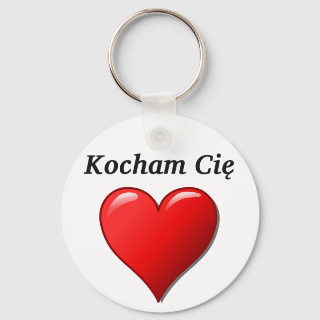 Porte-clés Kocham CiQuartier - Je vous aime en polonais (Recto)