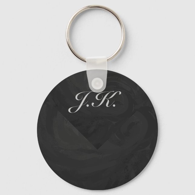 Porte-clés Kohl Black Monogramme personnalisé (Recto)