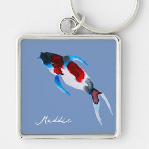 Porte-clés Koi poisson aquarelle fine art