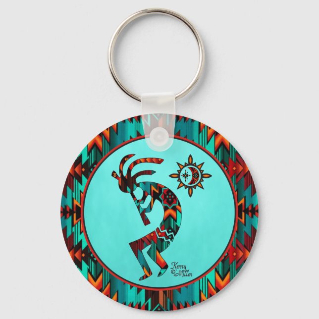 Porte-clés Kokopelli Sud-Ouest Jouer Porte - clé à la lueur (Recto)