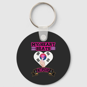 Porte-clés KPop Heart Corée Drapeau Symbole main Design de mu