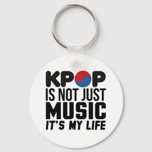 Porte-clés Kpop Is My Life Music Slogan Graphics