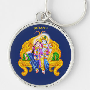 Porte-clés Krishna Radha Vigneshwara Hinduisme psychédéliqu
