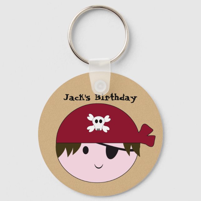 Porte-clés KRW Cute Pirate Personnalisé Porte - clé d'anniver (Recto)