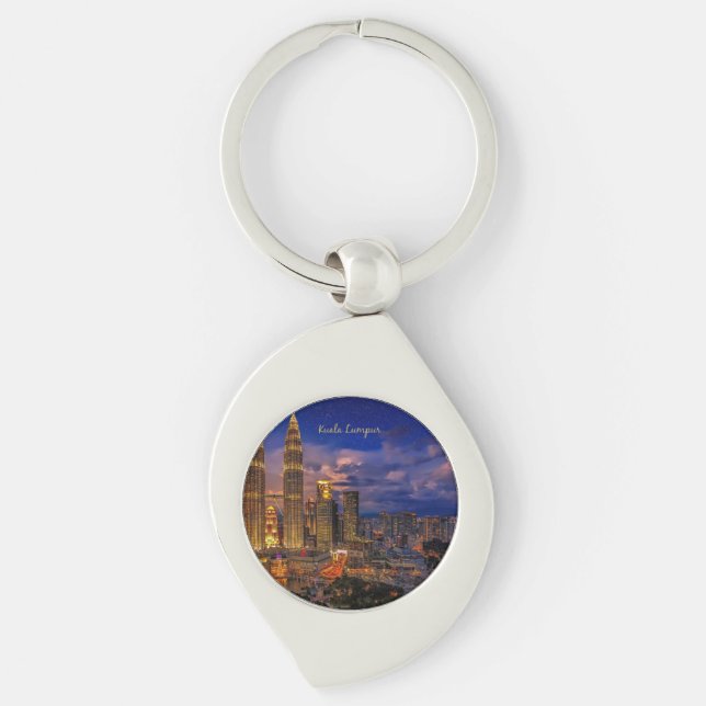 Porte-clés Kuala Lumpur, tours jumelles Petronas, (Devant)