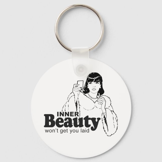 PORTE-CLÉS LA BEAUTÉ INTÉRIEURE NE VOUS EMMENERA PAS (Recto)