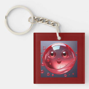 Porte-clés La bulle de l'eau rouge Emoji