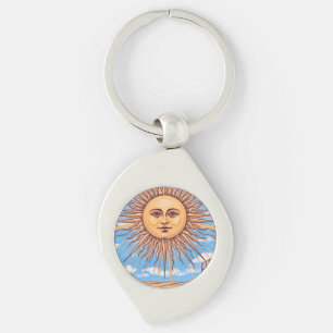 Porte-clés La carte de tarot Le Soleil Illustrations vintag
