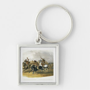 Porte-clés La course de chevaux des Indiens de Sioux