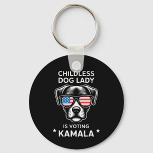 Porte-clés La Dame des Chiens Sans Enfants Vote Kamala Harris
