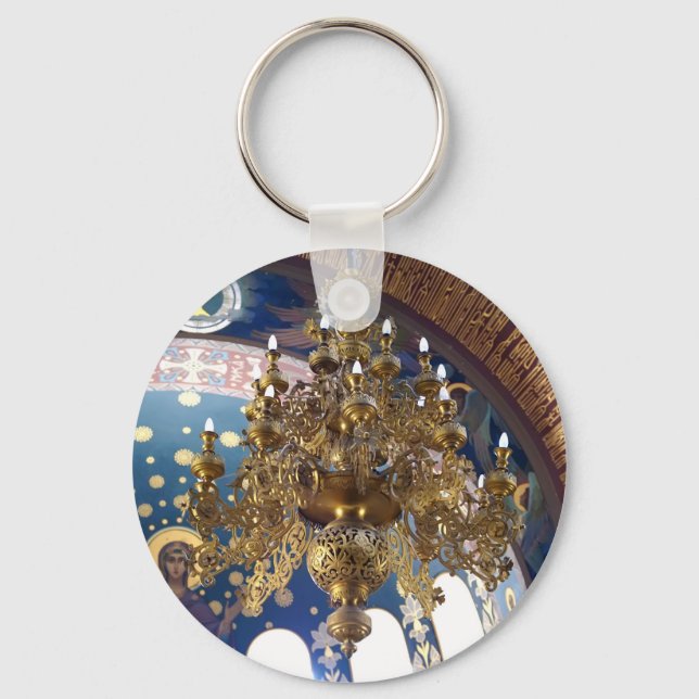 Porte-clés La décoration soignée de la cathédrale orthodoxe (Recto)